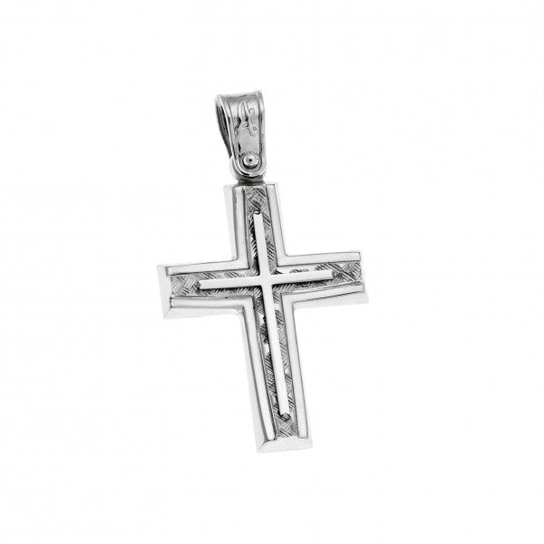 14carats white gold cross