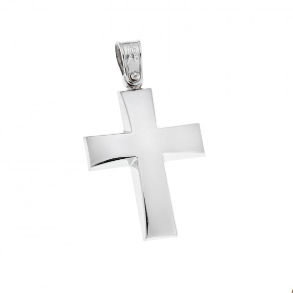 14carats white gold cross