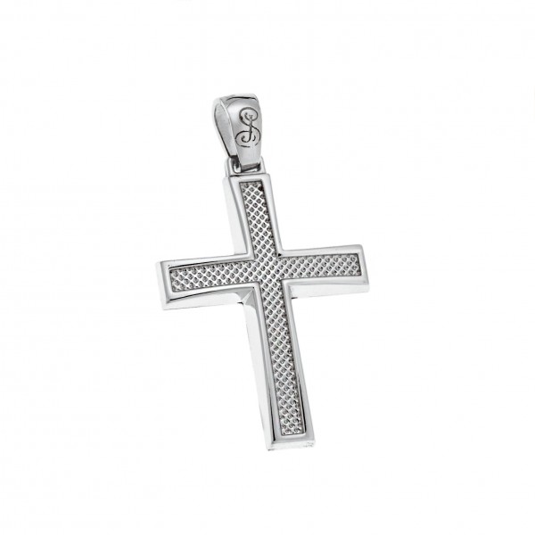 14carats white gold cross