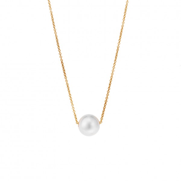 Neclace in 9 carat yellow gold with pearl