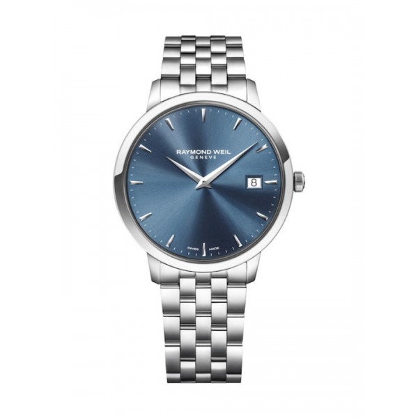 Toccata Men's Classic Steel Blue Dial Quartz Watch, 42mm stainless steel, blue dial, silver indexes