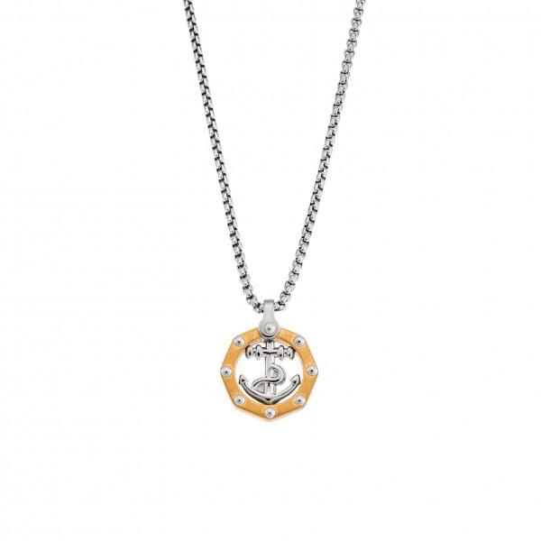 Senza Mens Stainless Steel Pendant with chain 
