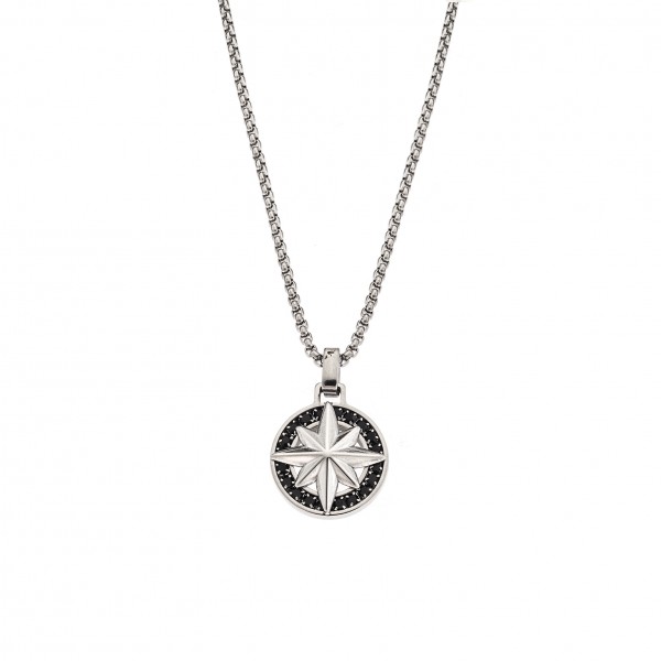 Senza Mens Stainless Steel Pendant with chain 