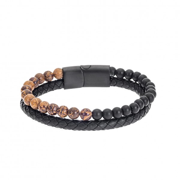 Senza Men's Leather Bracelet