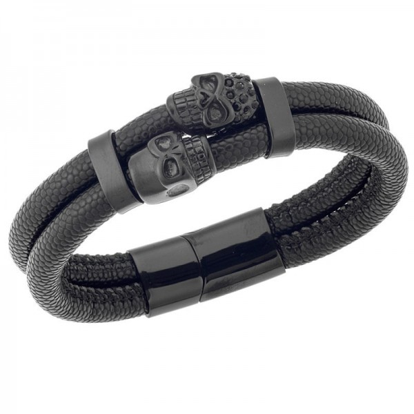 Senza Men's Leather Bracelet
