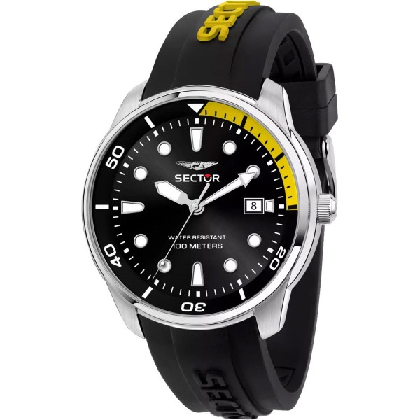 SECTOR Oversize Black Silicone Strap