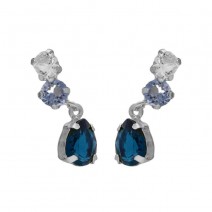 Victoria Cruz Earrings in Silver 925 with Swarovski