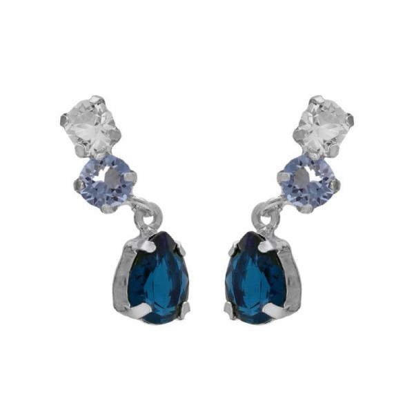 Victoria Cruz Earrings in Silver 925 with Swarovski