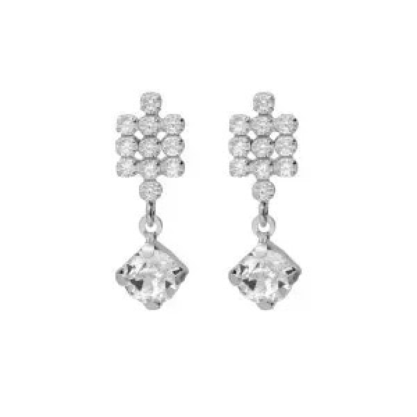 Victoria Cruz Earrings in Silver 925 with Swarovski