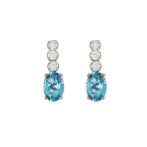 Victoria Cruz Earrings in Silver 925 with Swarovski