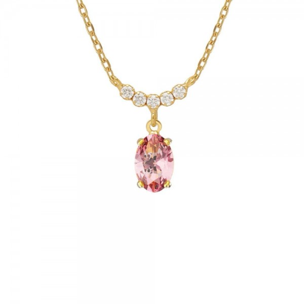 Victoria Cruz Necklace in Silver 925 with Swarovski Stones