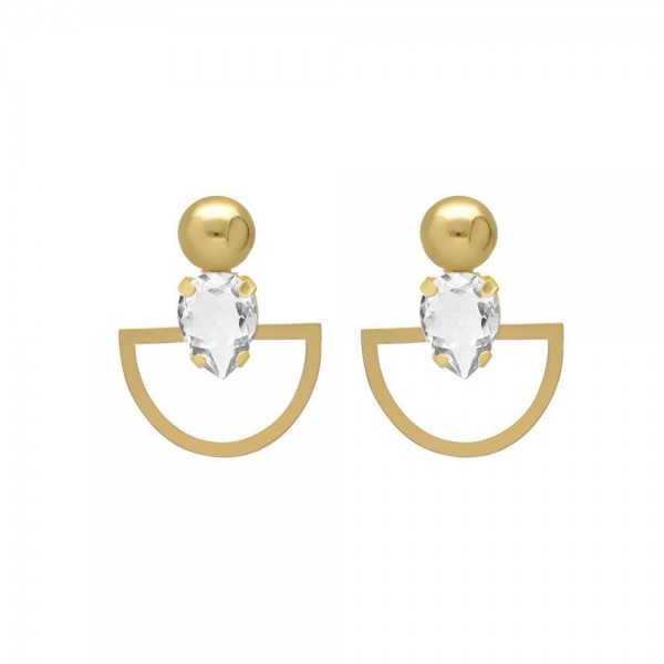 Σκουλαρίκια Victoria Cruz από Ασήμι 925 με Swarovski Πέτρες