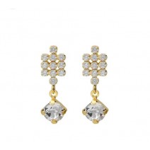 Victoria Cruz Earrings in Silver 925 with Swarovski
