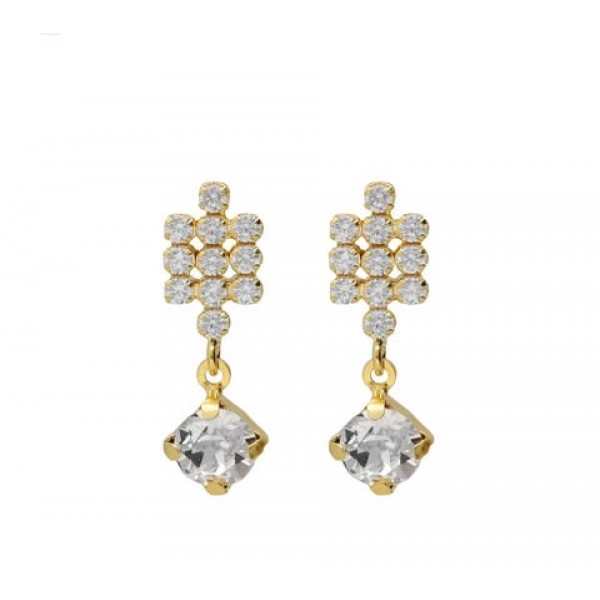 Σκουλαρίκια Victoria Cruz από Ασήμι 925 με Swarovski Πέτρες
