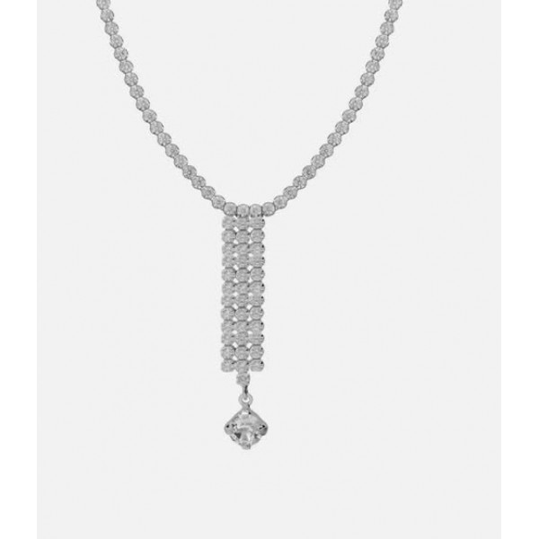Victoria Cruz Necklace in Silver 925 with Swarovski Stones