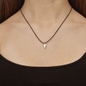 Spirit 9kt gold pendant with essenza, on black cord L