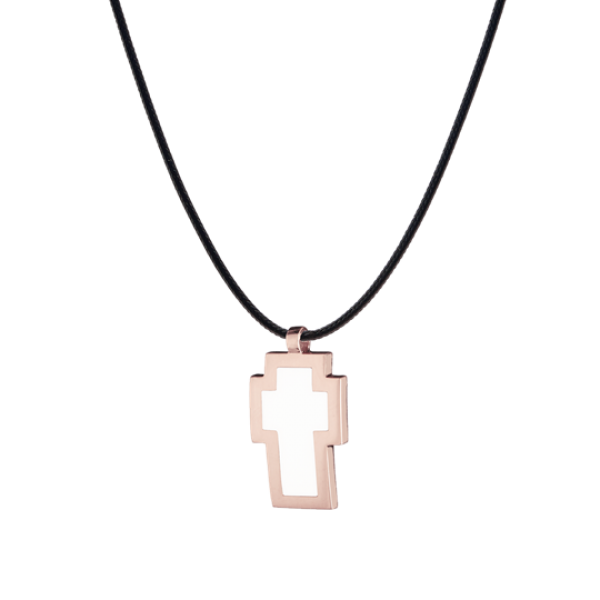 Tattoo 9kt gold pendant with essenza, on black cord L