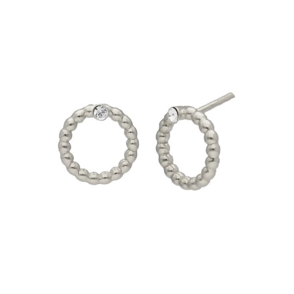 Victoria Cruz earrings in 925 silver with Swarovski