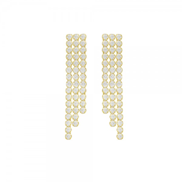 Earings in goldplated silver 925 with Zircon