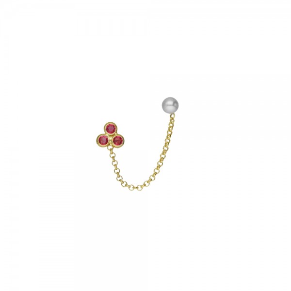  Victoria Cruz single earring in 925 silver with Swarovski