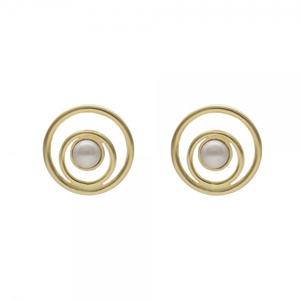 Victoria Cruz Earrings in Silver 925 with Pearls