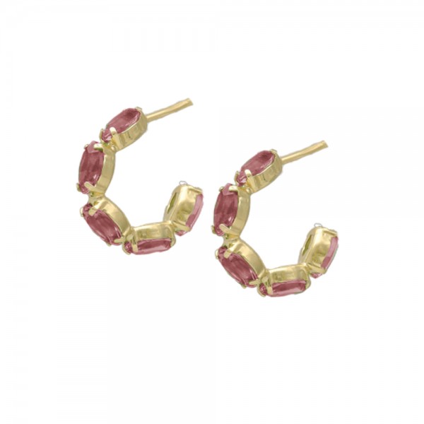 Victoria Cruz earrings in 925 silver with Swarovski
