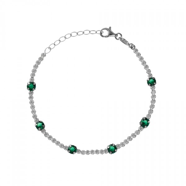 Silver Victoria Cruz Bracelet with Swarovski stones