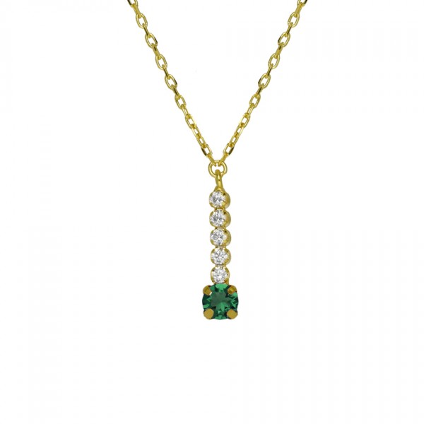 Victoria Cruz Necklace in Silver 925 with Swarovski Stones