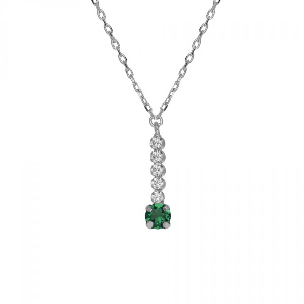 Victoria Cruz Necklace in Silver 925 with Swarovski Stones