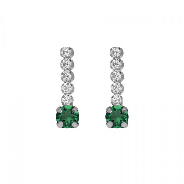 Silver Victoria Cruz earrings with Swarovski stones
