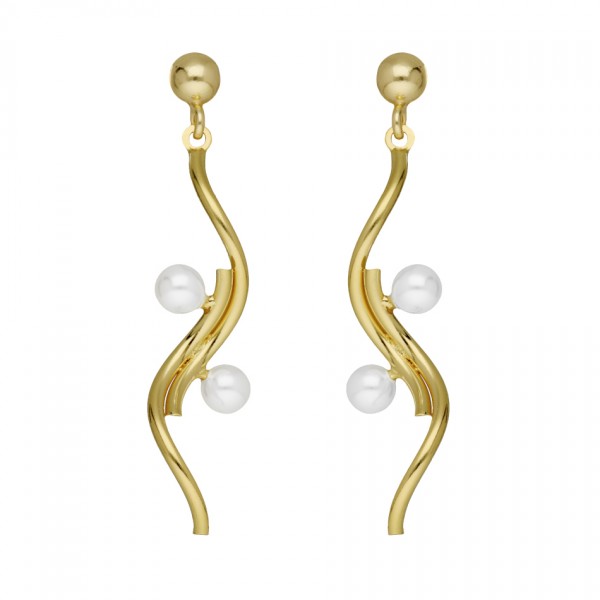 Victoria Cruz Earrings in Silver 925 with Pearls