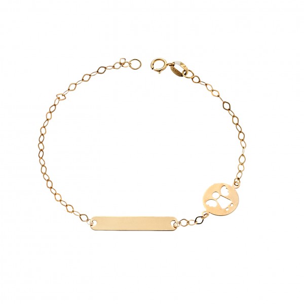 Children's Name Bracelet in yellow gold 14ct