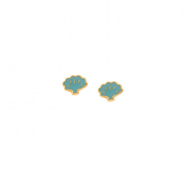 Children's earrings in 9-carat gold with enamel