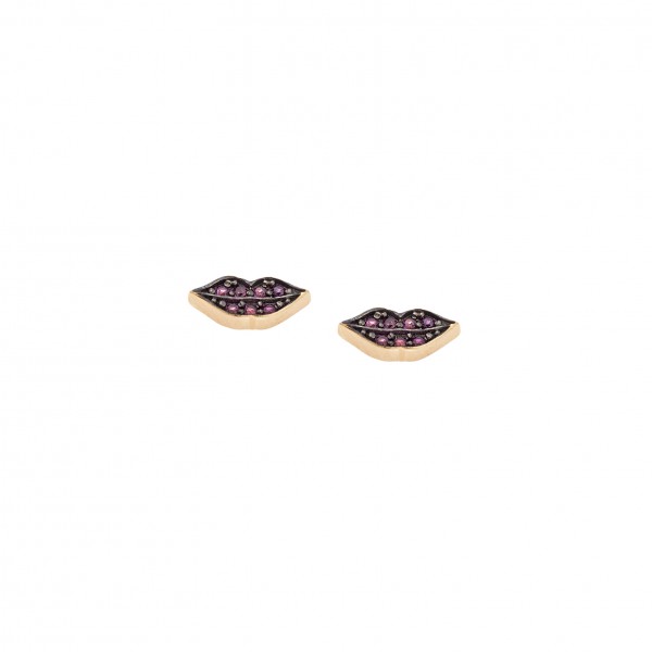 Earrings in 9-carat gold with zircon 