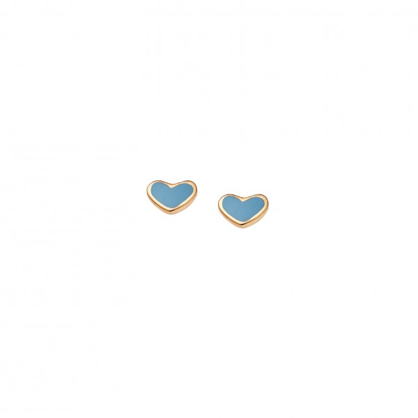 Children's earrings in 9-carat gold with enamel