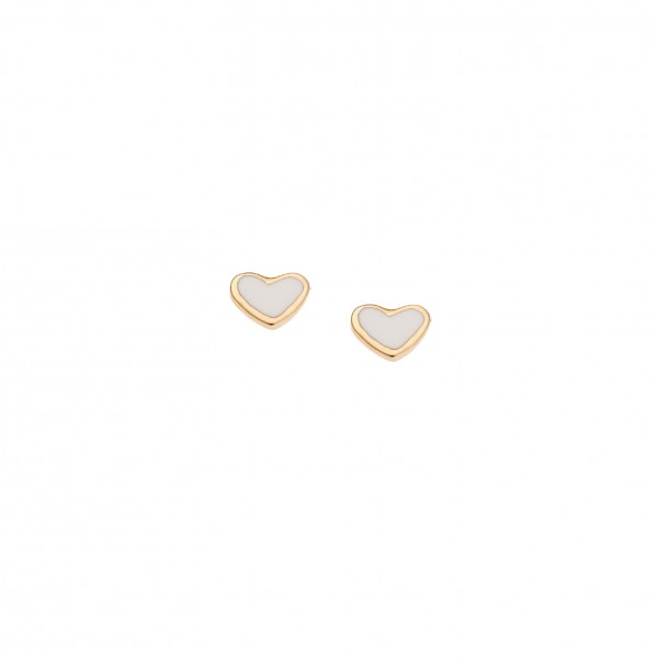Children's earrings in 9-carat gold with enamel