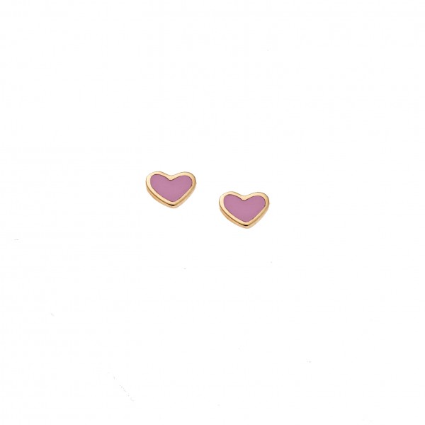 Children's earrings in 9-carat gold with enamel