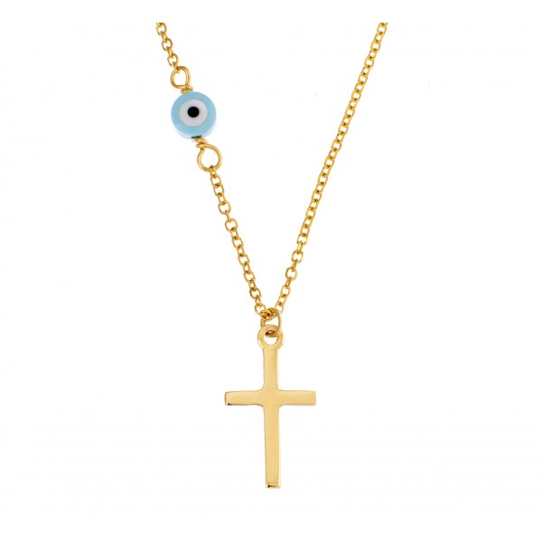 Children's necklace in 9 carat gold with enamel