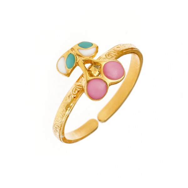 Παιδικό δαχτυλίδι σε χρυσό 9 καρατίων με σμάλτο