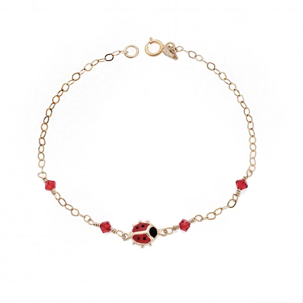 Children's bracelet in 9 carat gold with enamel
