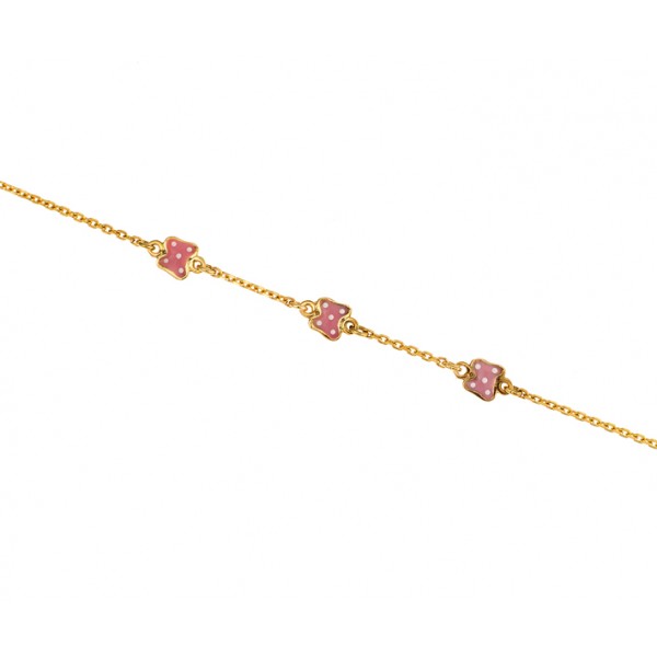 Children's bracelet in 14 carat gold with enamel