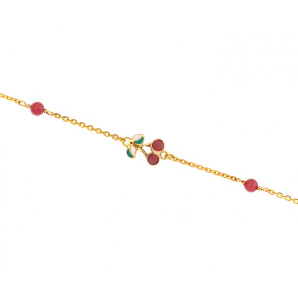 Children's bracelet in 14 carat gold with enamel