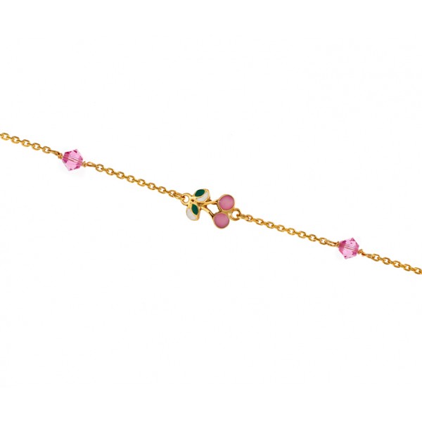 Children's bracelet in 14 carat gold with enamel