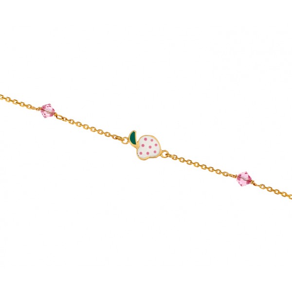 Children's bracelet in 14 carat gold with enamel