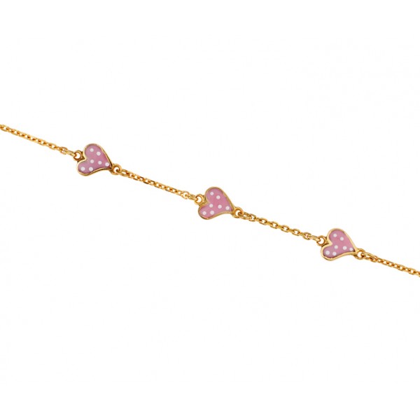 Children's bracelet in 14 carat gold with enamel