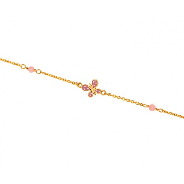 Children's bracelet in 14 carat gold with enamel