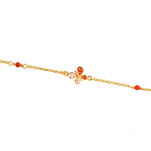 Children's bracelet in 14 carat gold with enamel