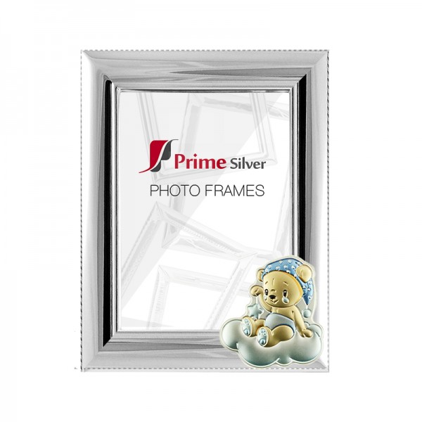 Teddy on a Cloud Picture Frame made of Silver 13x18