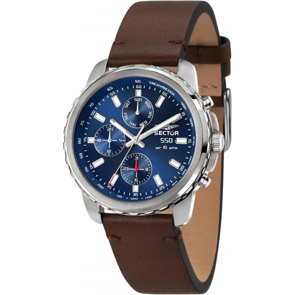 SECTOR 550 Brown Leather Strap