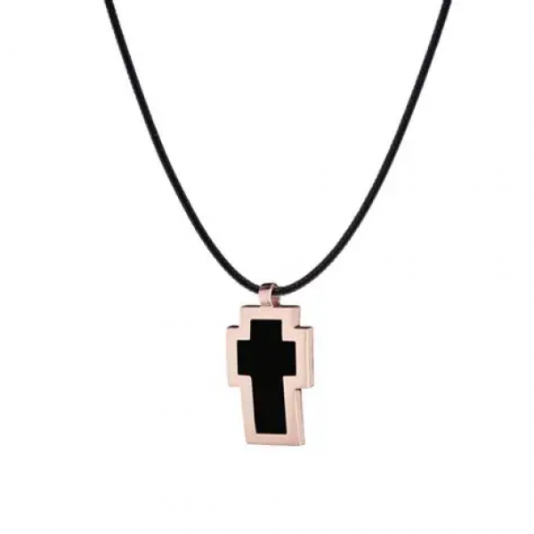 Tattoo 9kt gold pendant with essenza, on black cord L